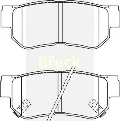 Комплект тормозных колодок, дисковый тормоз BRECK 23545