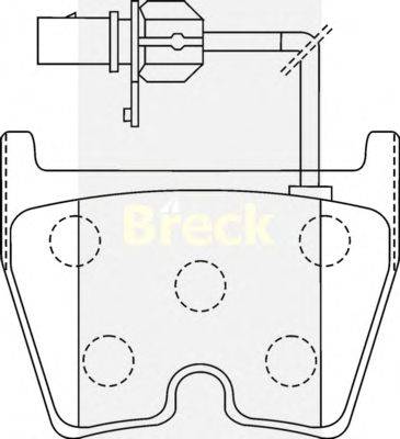 Комплект тормозных колодок, дисковый тормоз BRECK 23751