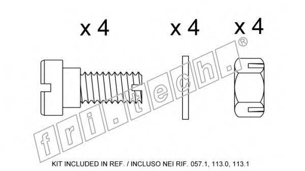 Комплектующие, колодки дискового тормоза fri.tech. KIT.002