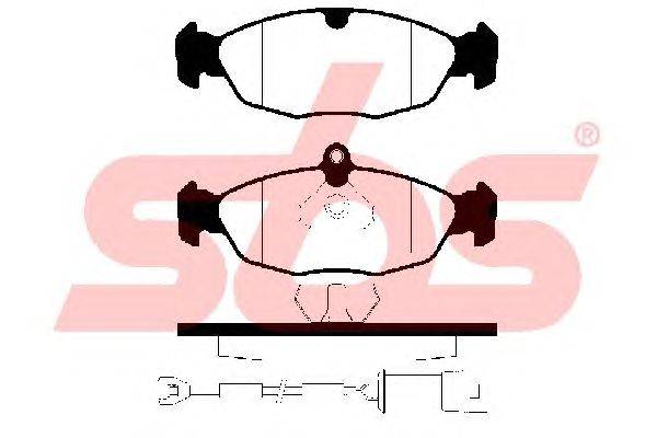 Комплект тормозных колодок, дисковый тормоз sbs 1501223614