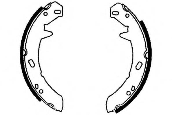 Комплект тормозных колодок; Комплект тормозных колодок, стояночная тормозная система E.T.F. 090662