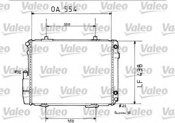 Радиатор, охлаждение двигателя VALEO 819384