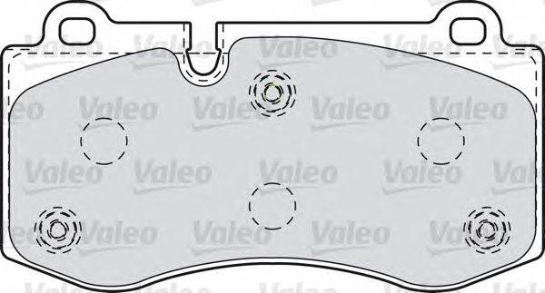 Комплект тормозных колодок, дисковый тормоз VALEO 598995