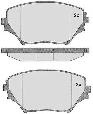 Комплект тормозных колодок, дисковый тормоз RAICAM 17800