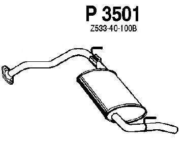 Глушитель выхлопных газов конечный FENNO P3501