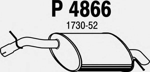 Глушитель выхлопных газов конечный FENNO P4866