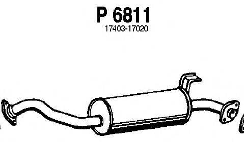 Средний глушитель выхлопных газов FENNO 6811