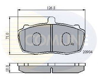 Комплект тормозных колодок, дисковый тормоз COMLINE CBP01066