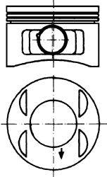 Поршень KOLBENSCHMIDT 92221600