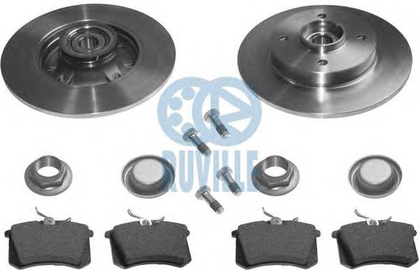 Комплект тормозов, дисковый тормозной механизм RUVILLE 6643BD1