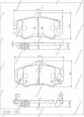 Комплект тормозных колодок, дисковый тормоз NPS BBP2203
