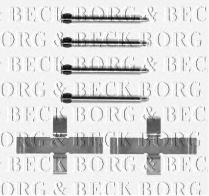 Комплектующие, колодки дискового тормоза BORG & BECK BBK1177