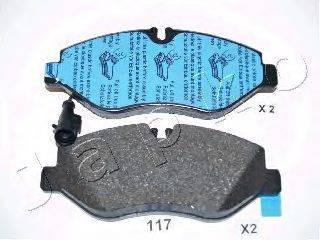 Комплект тормозных колодок, дисковый тормоз JAPKO 50117