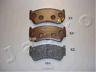 Комплект тормозных колодок, дисковый тормоз JAPKO 50191