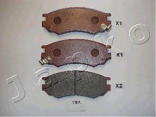Комплект тормозных колодок, дисковый тормоз JAPKO 50197