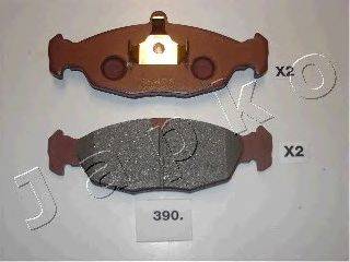 Комплект тормозных колодок, дисковый тормоз ASHIKA PA390AF