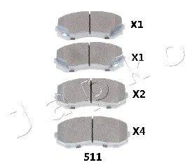 Комплект тормозных колодок, дисковый тормоз JAPKO 50511