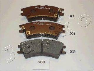 Комплект тормозных колодок, дисковый тормоз JAPKO 50583