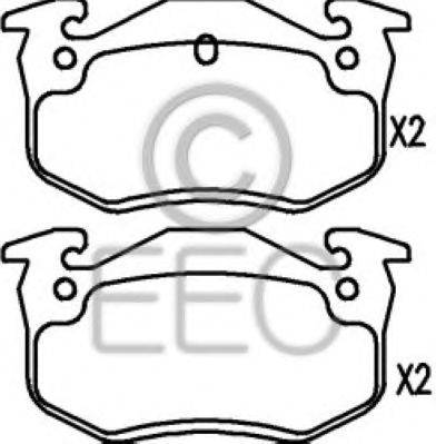 Комплект тормозных колодок, дисковый тормоз EEC BRP0891