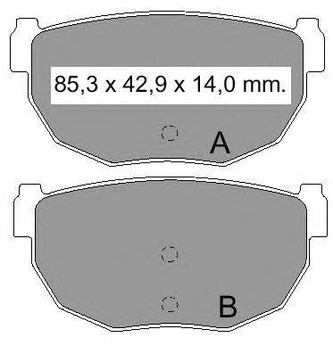 Комплект тормозных колодок, дисковый тормоз VEMA 835070