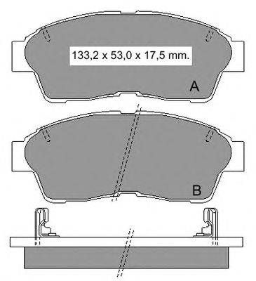 Комплект тормозных колодок, дисковый тормоз VEMA 21603