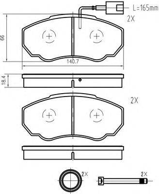 Комплект тормозных колодок, дисковый тормоз VEMA K425300