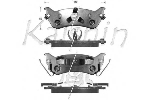 Комплект тормозных колодок, дисковый тормоз KAISHIN D10032