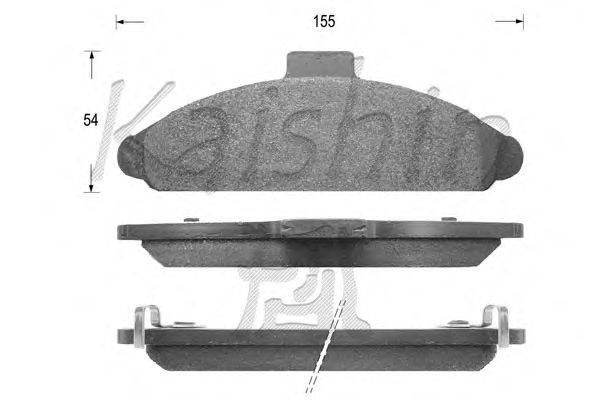 Комплект тормозных колодок, дисковый тормоз KAISHIN D1200