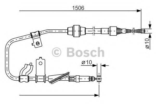 Трос, стояночная тормозная система LUCAS ELECTRICAL GCH1946