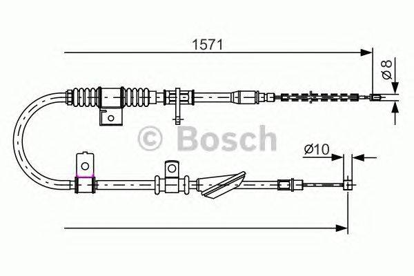 Трос, стояночная тормозная система BOSCH 1987482169