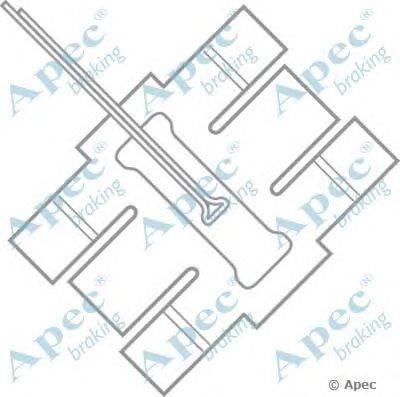 Комплектующие, тормозные колодки APEC braking KIT507