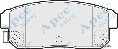 Комплект тормозных колодок, дисковый тормоз APEC braking PAD1369