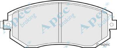 Комплект тормозных колодок, дисковый тормоз APEC braking PAD1454