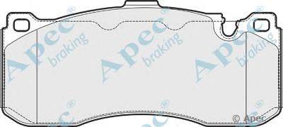 Комплект тормозных колодок, дисковый тормоз APEC braking PAD1667