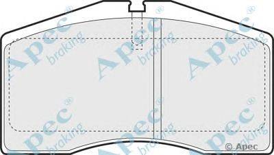 Комплект тормозных колодок, дисковый тормоз APEC braking PAD996