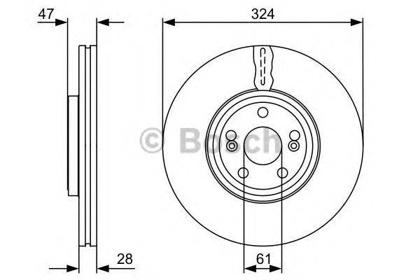 Тормозной диск BOSCH 0 986 479 565