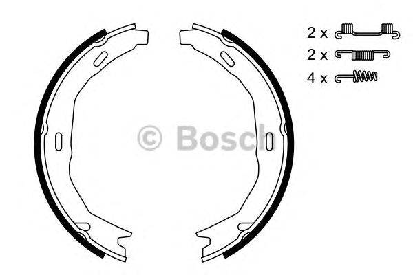 Комплект тормозных колодок, стояночная тормозная система BOSCH 0 986 487 723