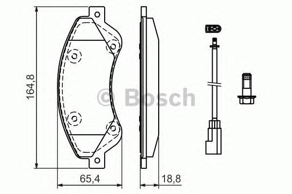 Комплект тормозных колодок, дисковый тормоз BOSCH 0 986 494 236