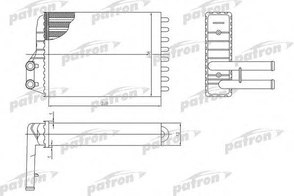 Теплообменник, отопление салона PATRON PRS2016