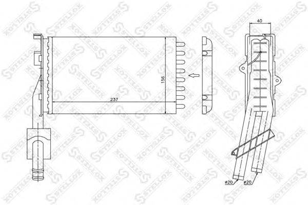 Теплообменник, отопление салона STELLOX 10-35061-SX