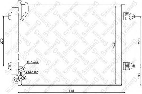 Конденсатор, кондиционер STELLOX 10-45163-SX