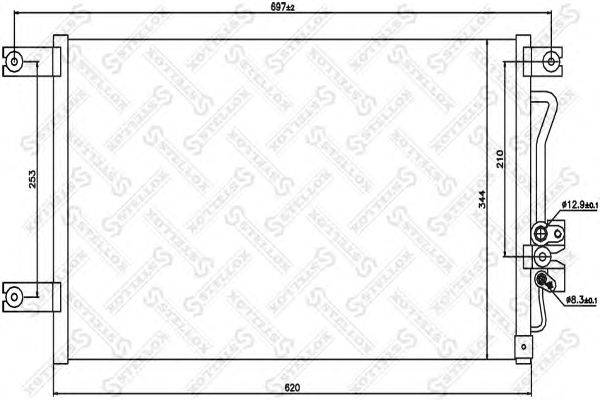 Конденсатор, кондиционер STELLOX 10-45580-SX