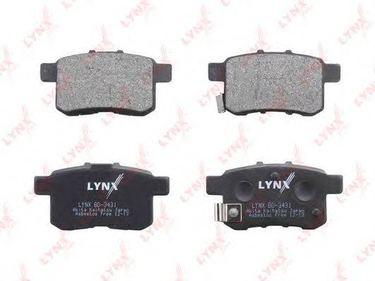 Комплект тормозных колодок, дисковый тормоз LYNXauto BD-3431