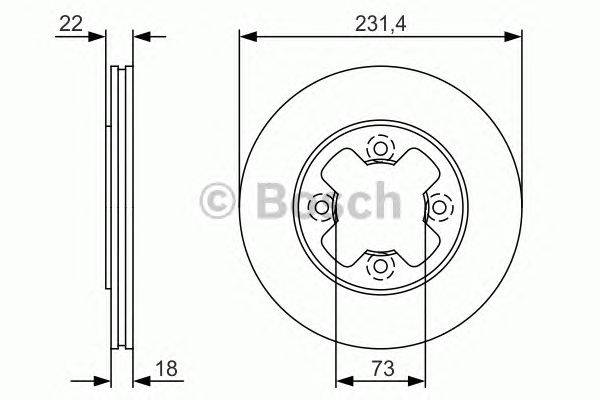 Тормозной диск BOSCH 0 986 479 R19