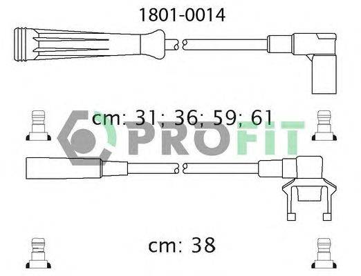 Комплект проводов зажигания PROFIT 1801-0014