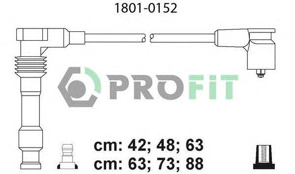 Комплект проводов зажигания PROFIT 18010152