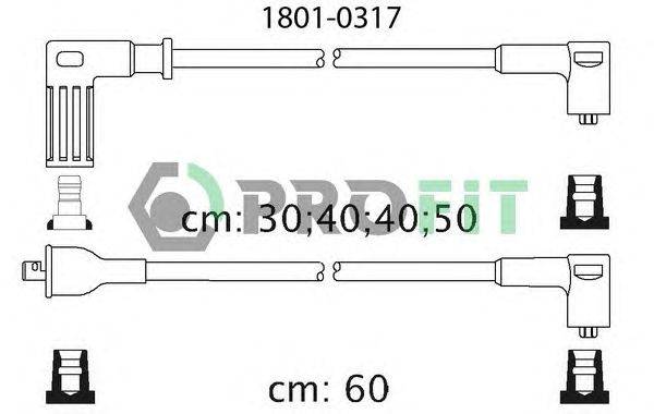 Комплект проводов зажигания PROFIT 18010317