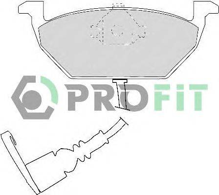 Комплект тормозных колодок, дисковый тормоз PROFIT 50001398