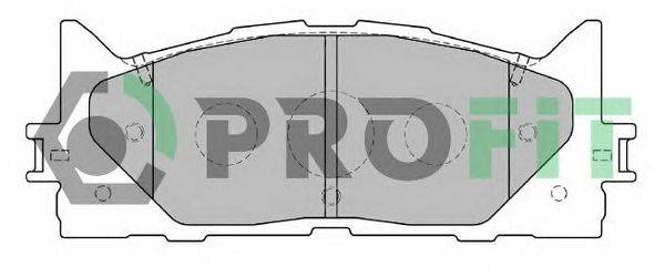 Комплект тормозных колодок, дисковый тормоз PROFIT 50002014