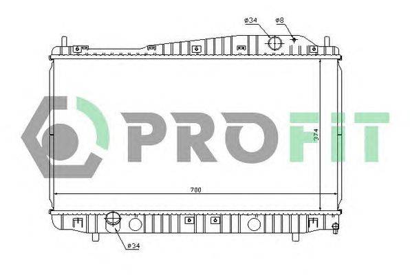 Радиатор, охлаждение двигателя PROFIT PR 1705A1